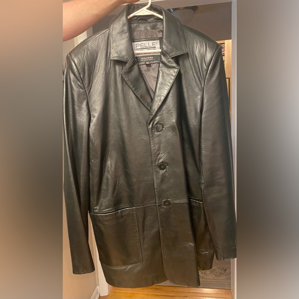 Wilson leather. Pelle studio jacket used in good shade . Little scuff on sleeve